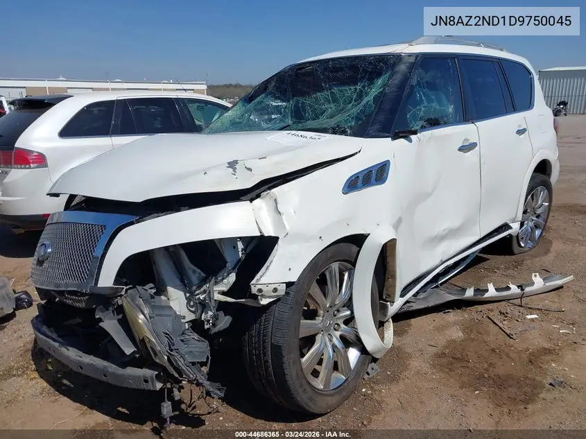 2013 Infiniti Qx56 VIN: JN8AZ2ND1D9750045 Lot: 44686365