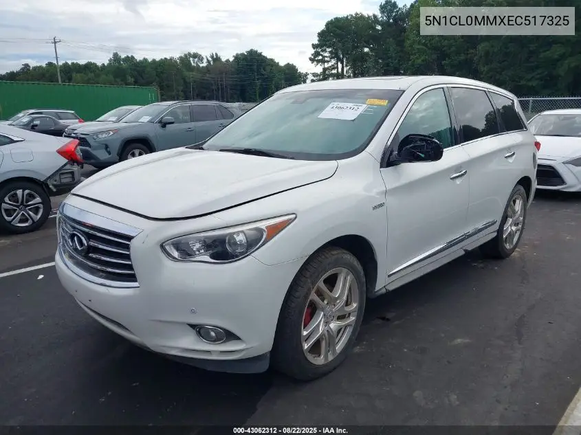 5N1CL0MMXEC517325 2014 Infiniti Qx60 Hybrid