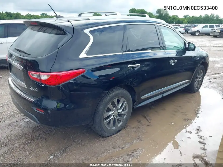 5N1CL0MN0EC533400 2014 Infiniti Qx60 Hybrid