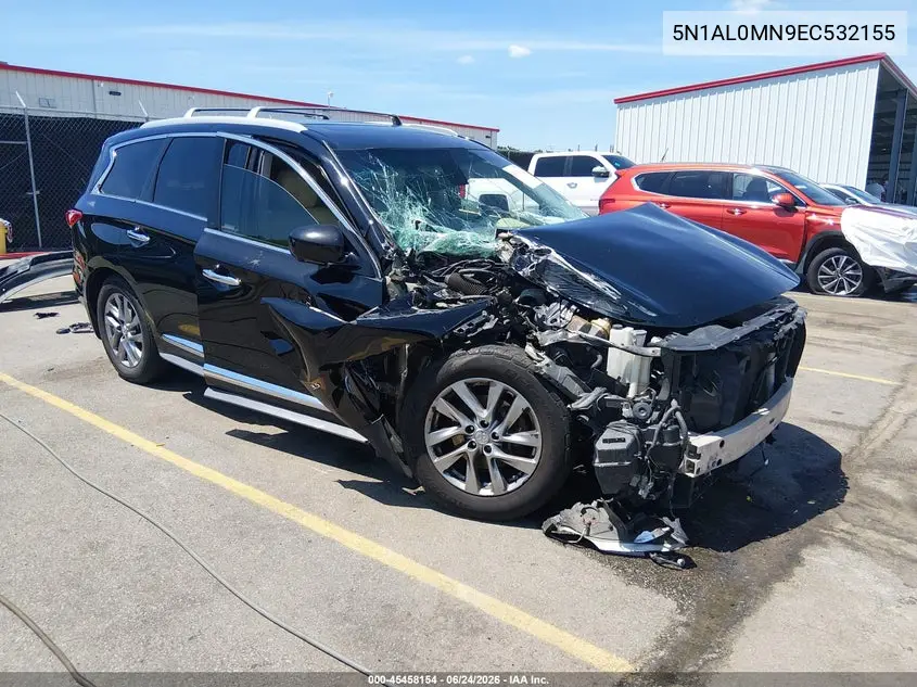 2014 Infiniti Qx60 VIN: 5N1AL0MN9EC532155 Lot: 45458154