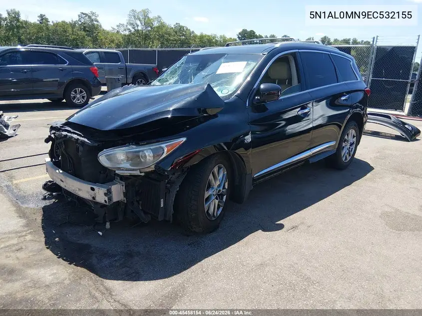 2014 Infiniti Qx60 VIN: 5N1AL0MN9EC532155 Lot: 45458154