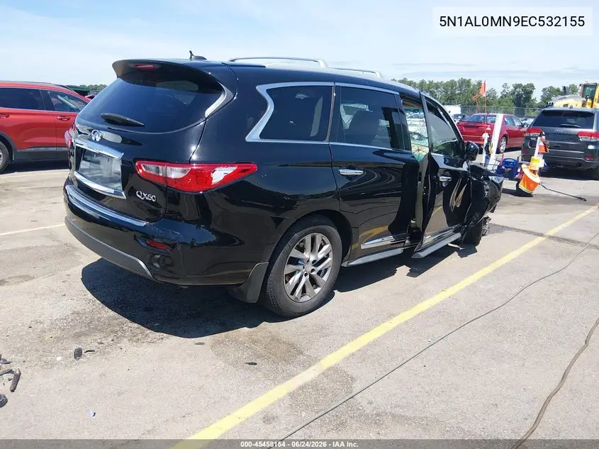 2014 Infiniti Qx60 VIN: 5N1AL0MN9EC532155 Lot: 45458154