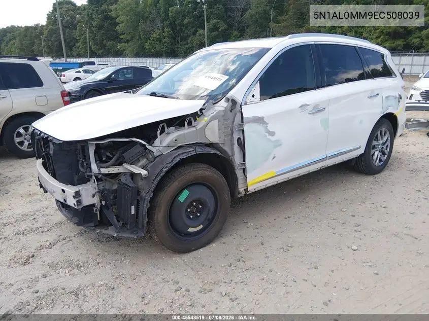 2014 Infiniti Qx60 VIN: 5N1AL0MM9EC508039 Lot: 45548519