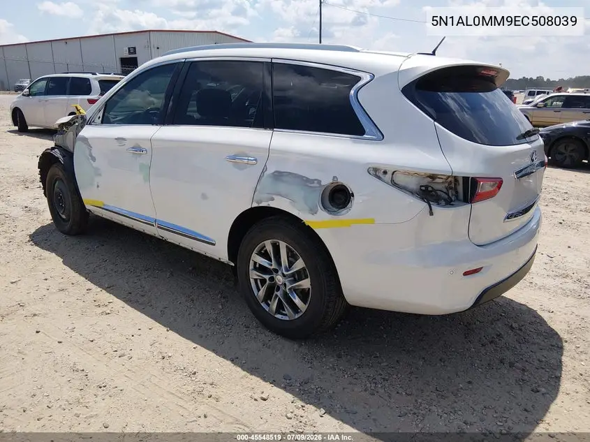 2014 Infiniti Qx60 VIN: 5N1AL0MM9EC508039 Lot: 45548519