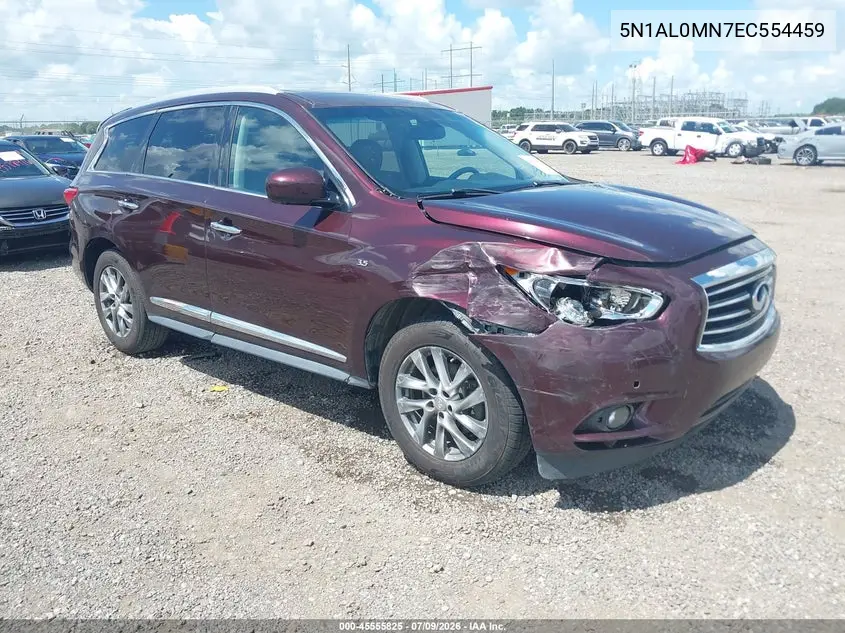 2014 Infiniti Qx60 VIN: 5N1AL0MN7EC554459 Lot: 45555825