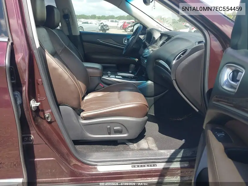 2014 Infiniti Qx60 VIN: 5N1AL0MN7EC554459 Lot: 45555825
