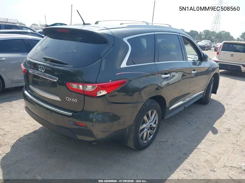 2014 Infiniti Qx60 VIN: 5N1AL0MM9EC508560 Lot: 45569689