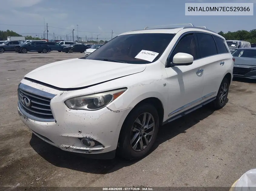2014 Infiniti Qx60 VIN: 5N1AL0MN7EC529366 Lot: 45629209