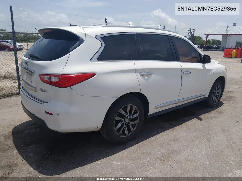 2014 Infiniti Qx60 VIN: 5N1AL0MN7EC529366 Lot: 45629209