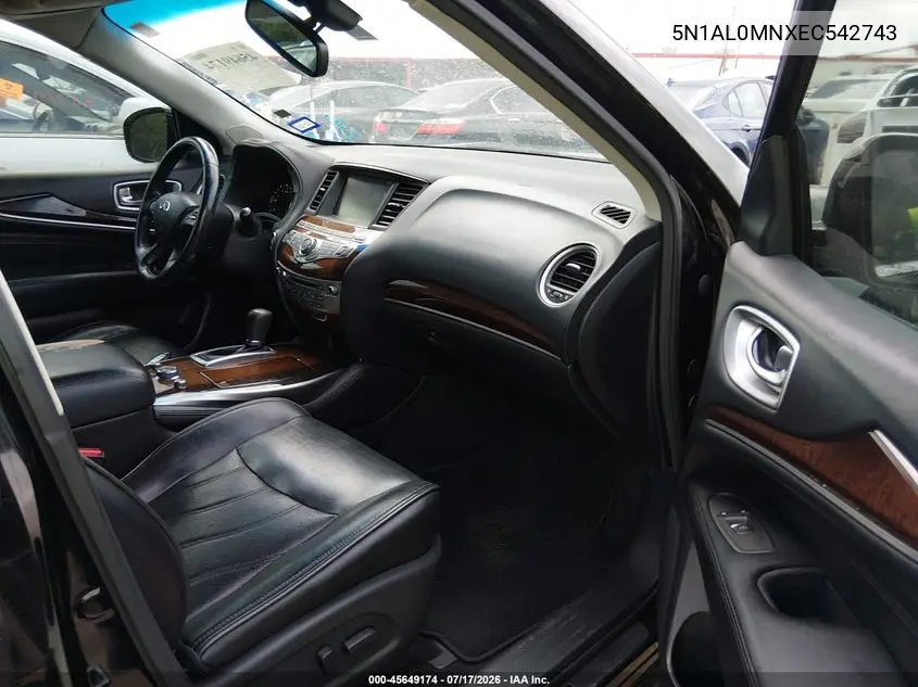 2014 Infiniti Qx60 VIN: 5N1AL0MNXEC542743 Lot: 45649174