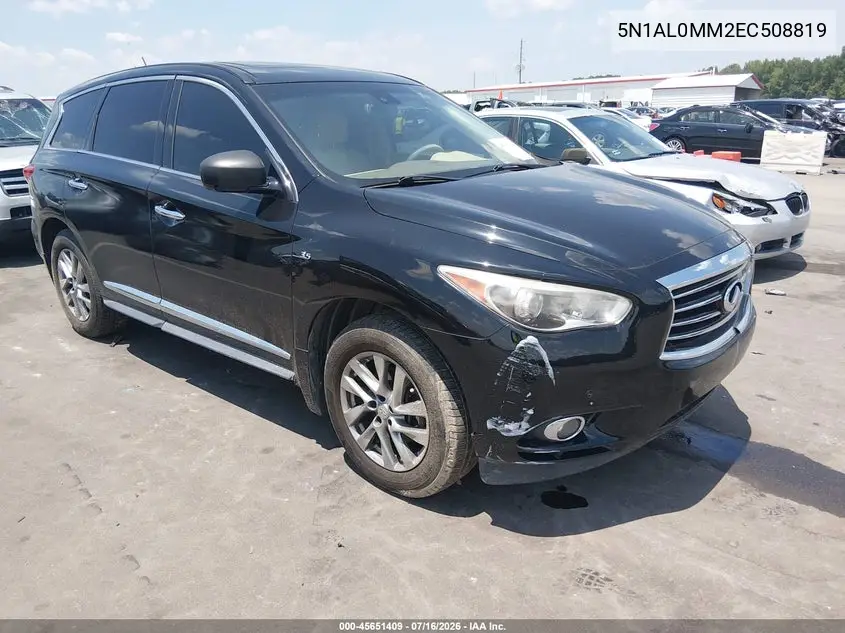 2014 Infiniti Qx60 VIN: 5N1AL0MM2EC508819 Lot: 45651409