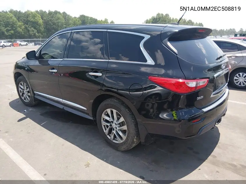 2014 Infiniti Qx60 VIN: 5N1AL0MM2EC508819 Lot: 45651409