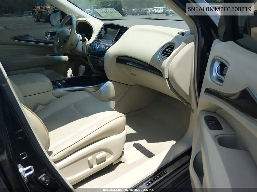 2014 Infiniti Qx60 VIN: 5N1AL0MM2EC508819 Lot: 45651409