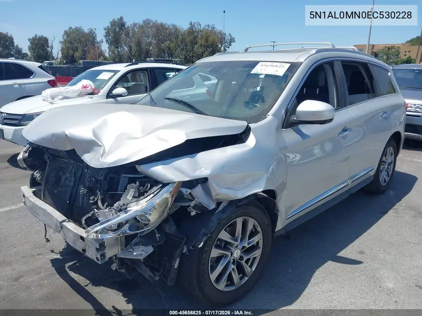 2014 Infiniti Qx60 VIN: 5N1AL0MN0EC530228 Lot: 45656825