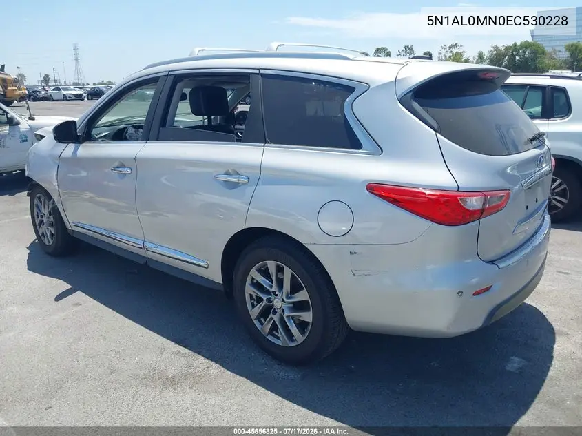 2014 Infiniti Qx60 VIN: 5N1AL0MN0EC530228 Lot: 45656825