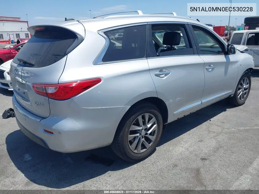 2014 Infiniti Qx60 VIN: 5N1AL0MN0EC530228 Lot: 45656825