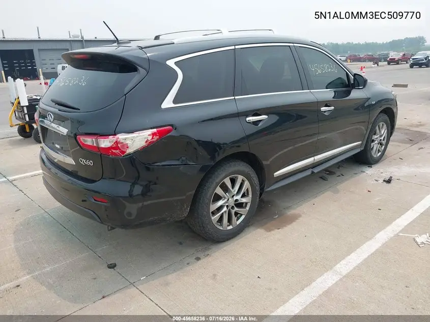 2014 Infiniti Qx60 VIN: 5N1AL0MM3EC509770 Lot: 45658236