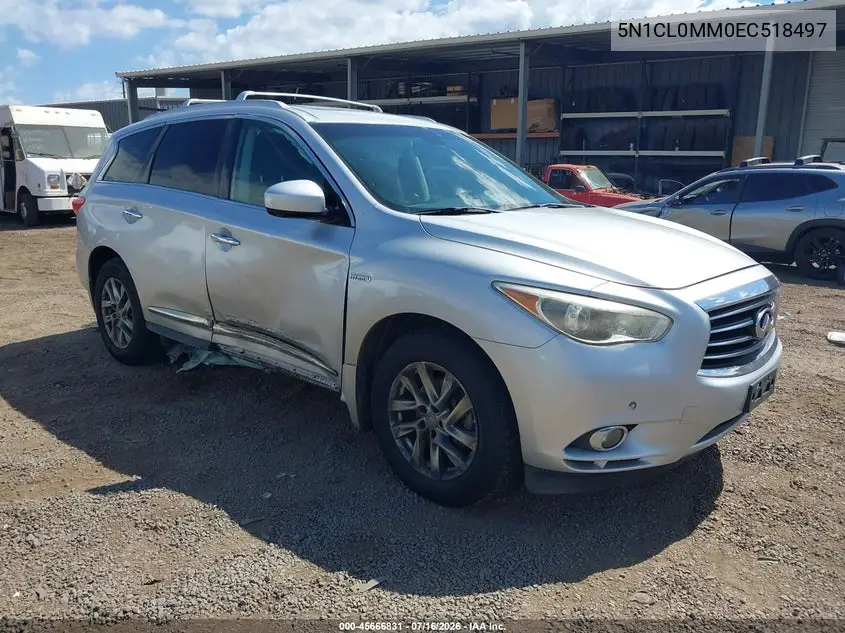 2014 Infiniti Qx60 Hybrid VIN: 5N1CL0MM0EC518497 Lot: 45666831