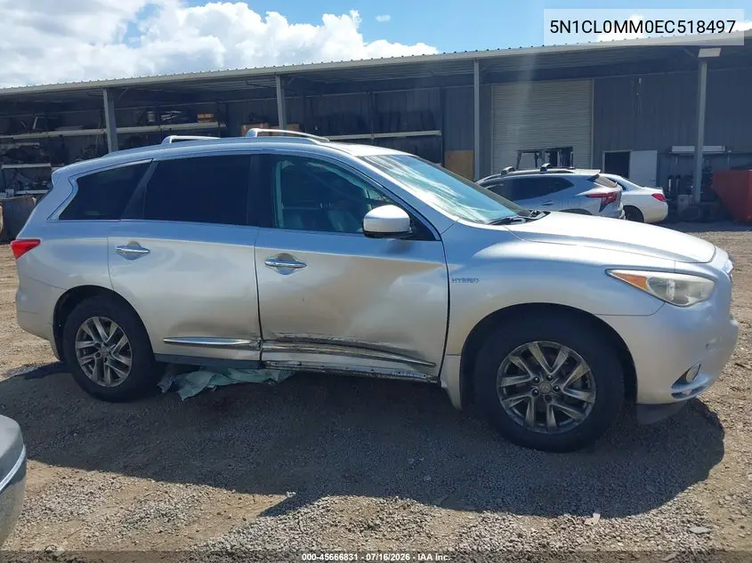 2014 Infiniti Qx60 Hybrid VIN: 5N1CL0MM0EC518497 Lot: 45666831