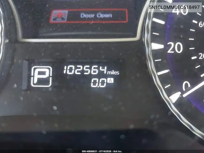 2014 Infiniti Qx60 Hybrid VIN: 5N1CL0MM0EC518497 Lot: 45666831
