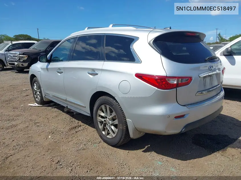 2014 Infiniti Qx60 Hybrid VIN: 5N1CL0MM0EC518497 Lot: 45666831