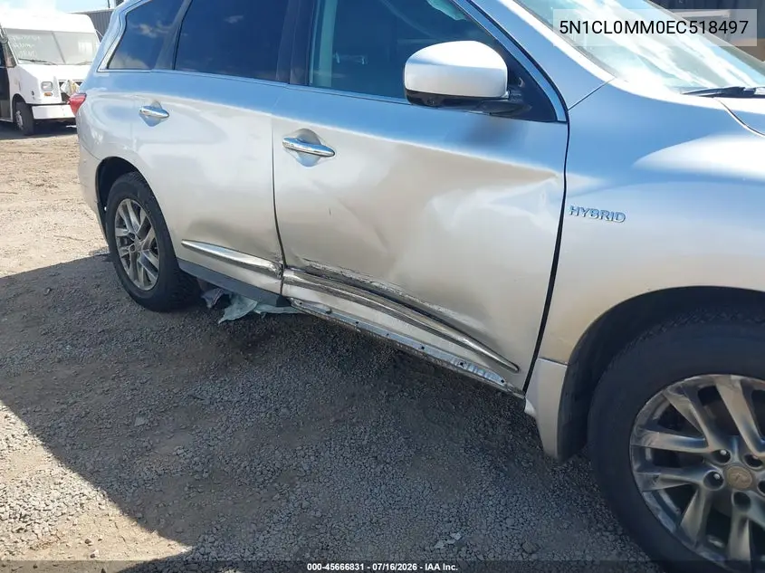 2014 Infiniti Qx60 Hybrid VIN: 5N1CL0MM0EC518497 Lot: 45666831