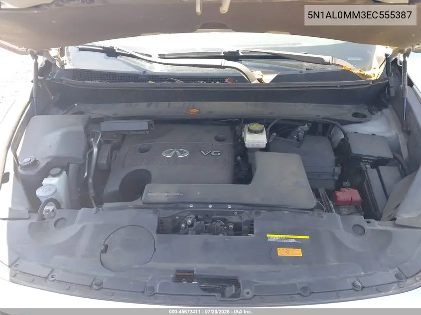 2014 Infiniti Qx60 VIN: 5N1AL0MM3EC555387 Lot: 45672411