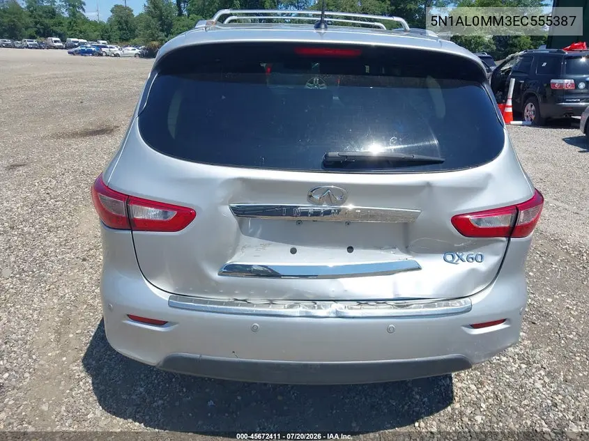 2014 Infiniti Qx60 VIN: 5N1AL0MM3EC555387 Lot: 45672411