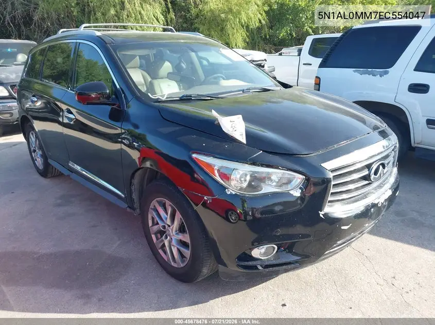 2014 Infiniti Qx60 VIN: 5N1AL0MM7EC554047 Lot: 45678476
