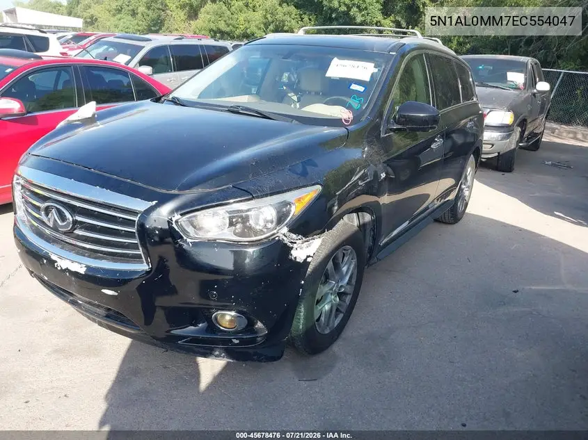 2014 Infiniti Qx60 VIN: 5N1AL0MM7EC554047 Lot: 45678476