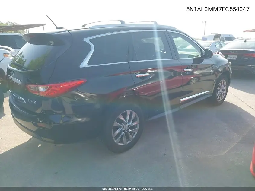 2014 Infiniti Qx60 VIN: 5N1AL0MM7EC554047 Lot: 45678476