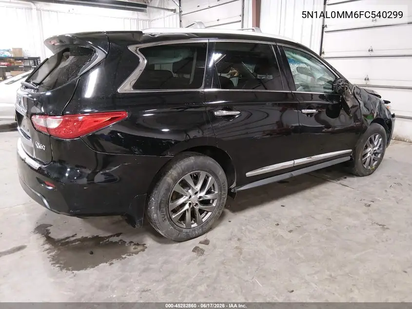 2015 Infiniti Qx60 VIN: 5N1AL0MM6FC540299 Lot: 45282860