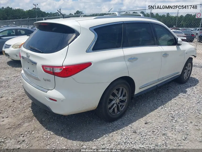 2015 Infiniti Qx60 VIN: 5N1AL0MN2FC541748 Lot: 45324715