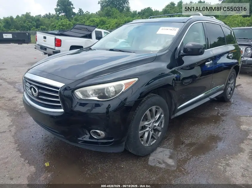 2015 Infiniti Qx60 VIN: 5N1AL0MM8FC550316 Lot: 45387029