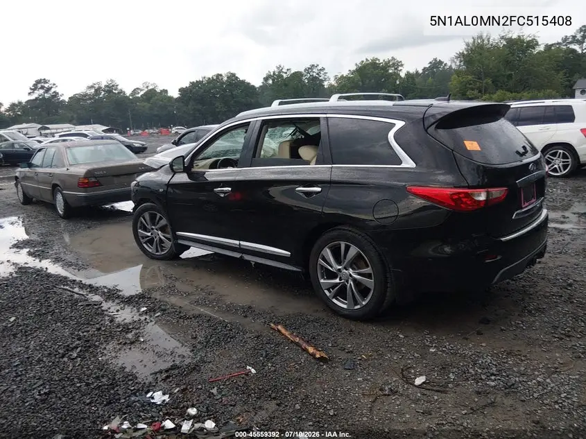 2015 Infiniti Qx60 VIN: 5N1AL0MN2FC515408 Lot: 45559392
