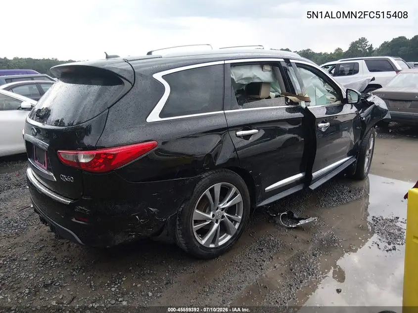 2015 Infiniti Qx60 VIN: 5N1AL0MN2FC515408 Lot: 45559392