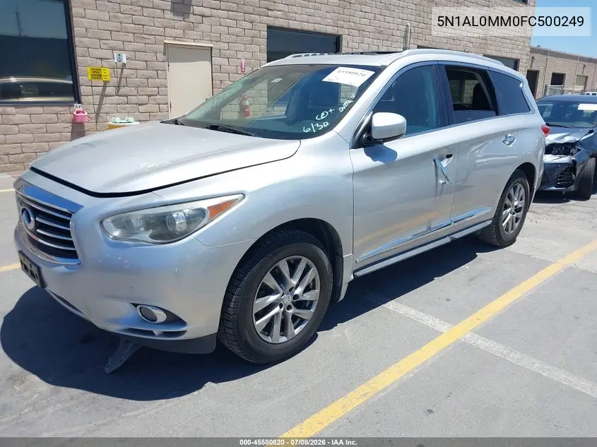 2015 Infiniti Qx60 VIN: 5N1AL0MM0FC500249 Lot: 45580820