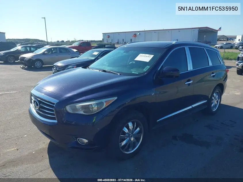 2015 Infiniti Qx60 VIN: 5N1AL0MM1FC535950 Lot: 45592693