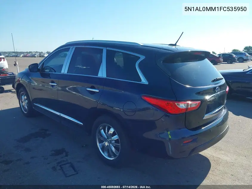 2015 Infiniti Qx60 VIN: 5N1AL0MM1FC535950 Lot: 45592693