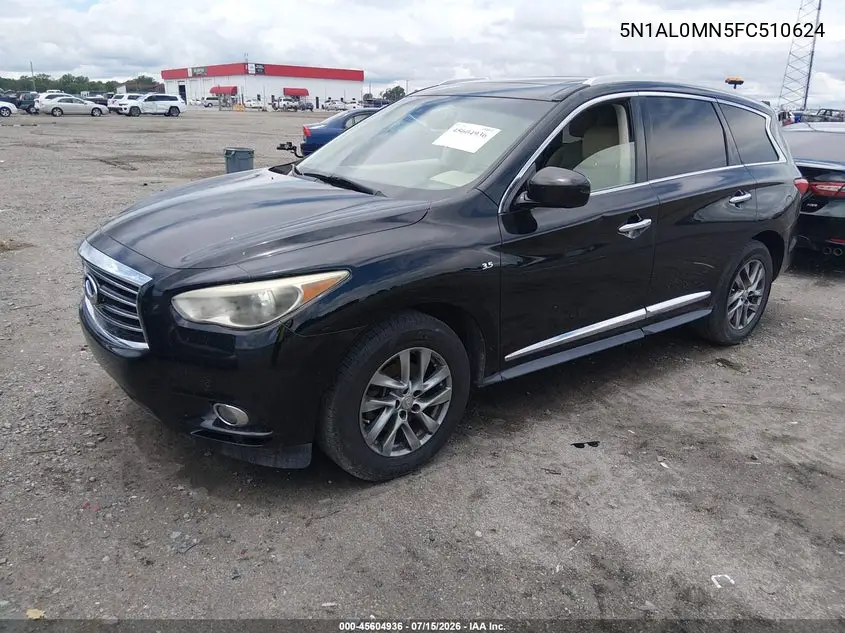 2015 Infiniti Qx60 VIN: 5N1AL0MN5FC510624 Lot: 45604936