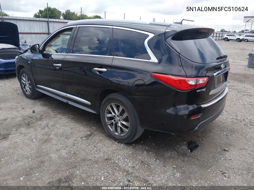 2015 Infiniti Qx60 VIN: 5N1AL0MN5FC510624 Lot: 45604936
