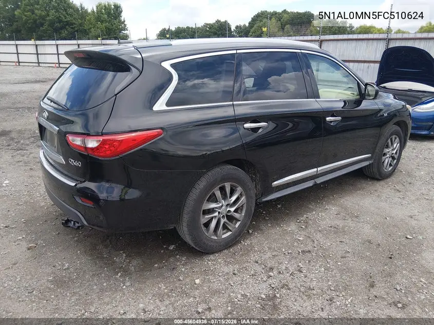 2015 Infiniti Qx60 VIN: 5N1AL0MN5FC510624 Lot: 45604936