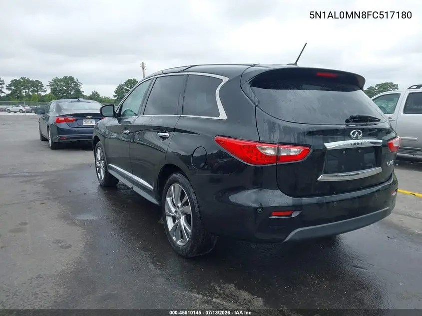 2015 Infiniti Qx60 VIN: 5N1AL0MN8FC517180 Lot: 45610145