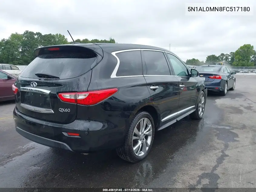 2015 Infiniti Qx60 VIN: 5N1AL0MN8FC517180 Lot: 45610145