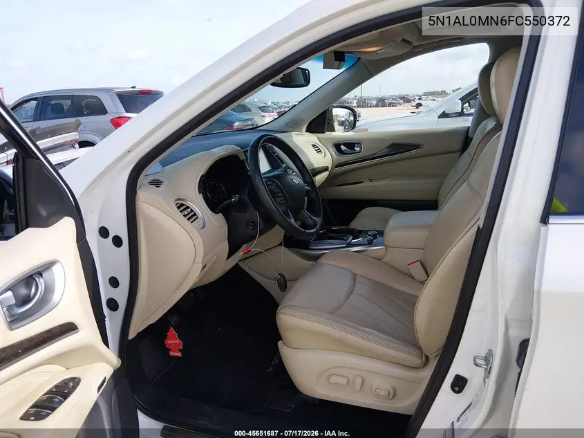 2015 Infiniti Qx60 VIN: 5N1AL0MN6FC550372 Lot: 45651687