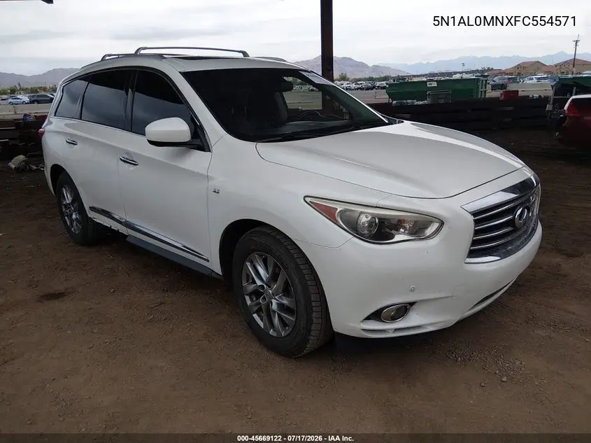 2015 Infiniti Qx60 VIN: 5N1AL0MNXFC554571 Lot: 45669122