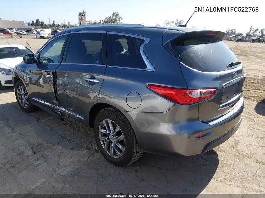 2015 Infiniti Qx60 VIN: 5N1AL0MN1FC522768 Lot: 45670308