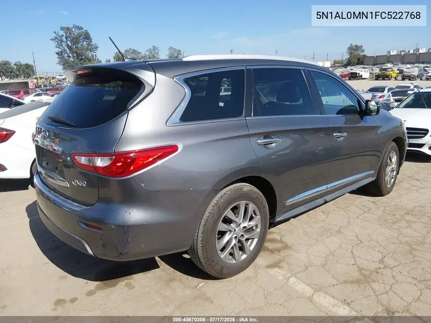 2015 Infiniti Qx60 VIN: 5N1AL0MN1FC522768 Lot: 45670308