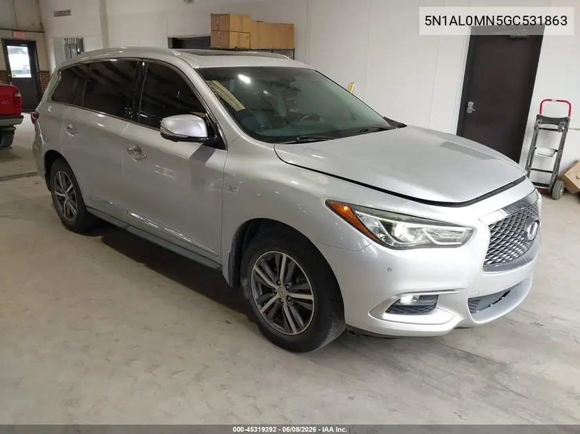 2016 Infiniti Qx60 VIN: 5N1AL0MN5GC531863 Lot: 45319392