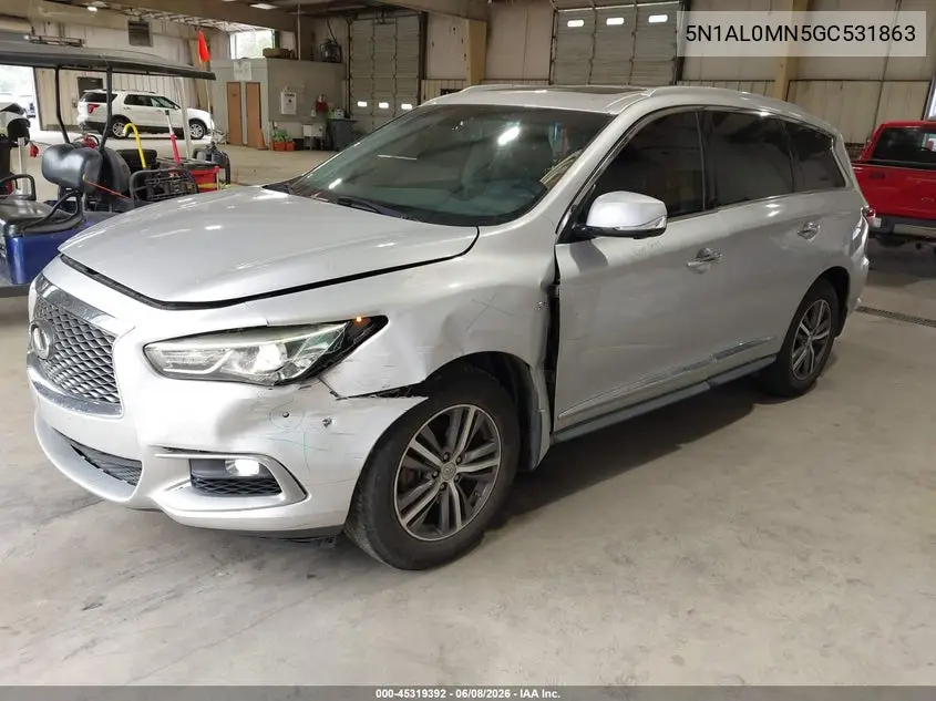 2016 Infiniti Qx60 VIN: 5N1AL0MN5GC531863 Lot: 45319392